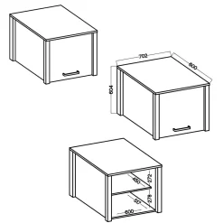 Schrankaufsatz für Geräteschrank SICILIA