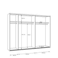 Forte Schwebetürenschrank KYA* Kleiderschränke
