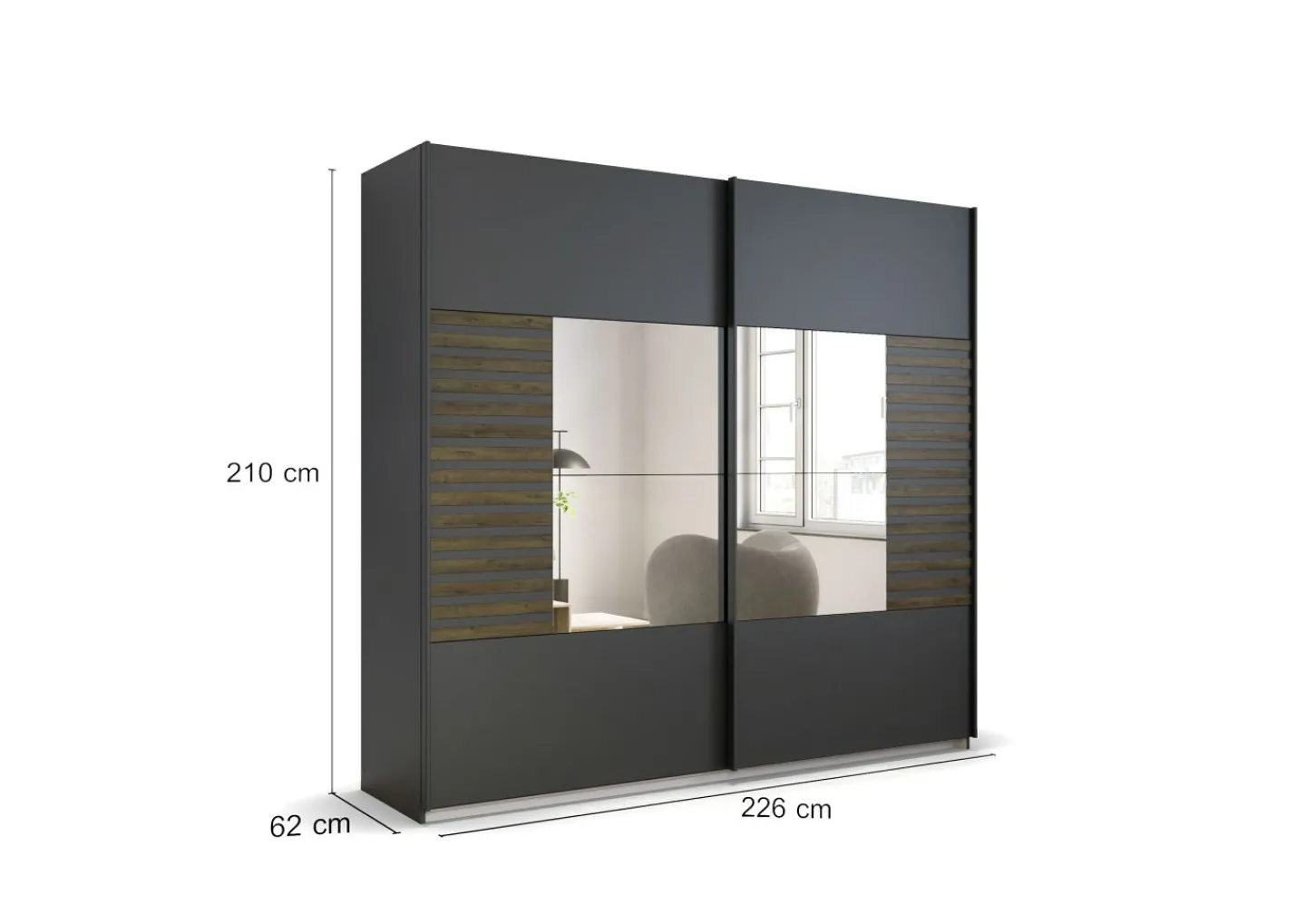 Rauch Schwebetürenschrank LISSABON* Kleiderschränke