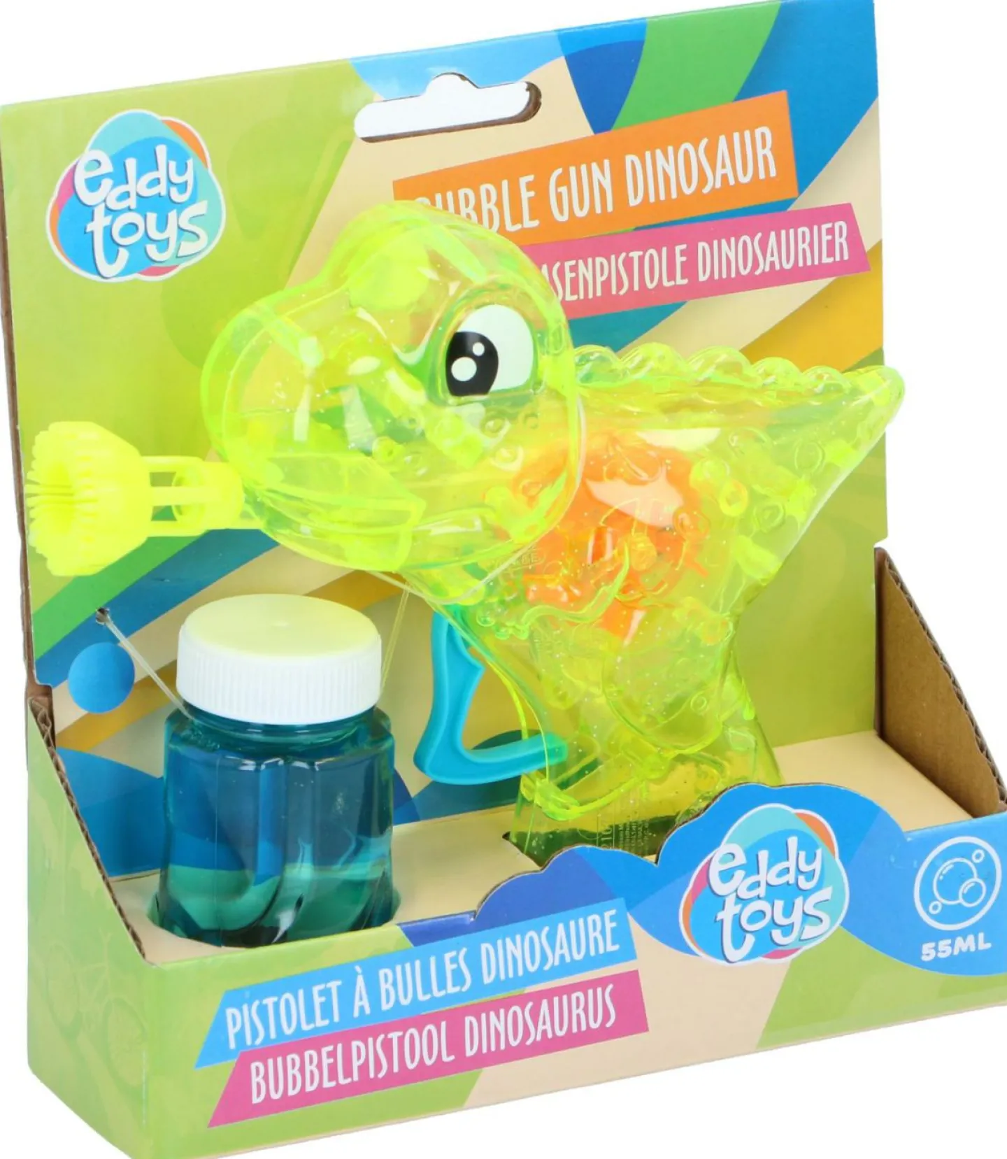 Edco Seifenblasenpistole Dino mit LED BUBBLES*Kinder Kinderzimmerdeko