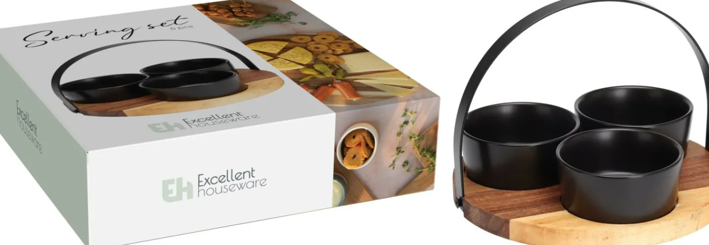Koopman Servierset 4tlg. rund EH* Tisch-Accessoires|Geschirr & Besteck