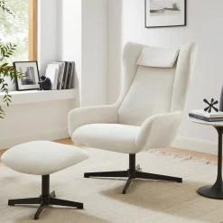 Salesfever Sessel mit Hocker 367827* Polstersessel|Ohrensessel
