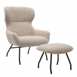 Salesfever Sessel mit Hocker 367803* Polstersessel|Ohrensessel