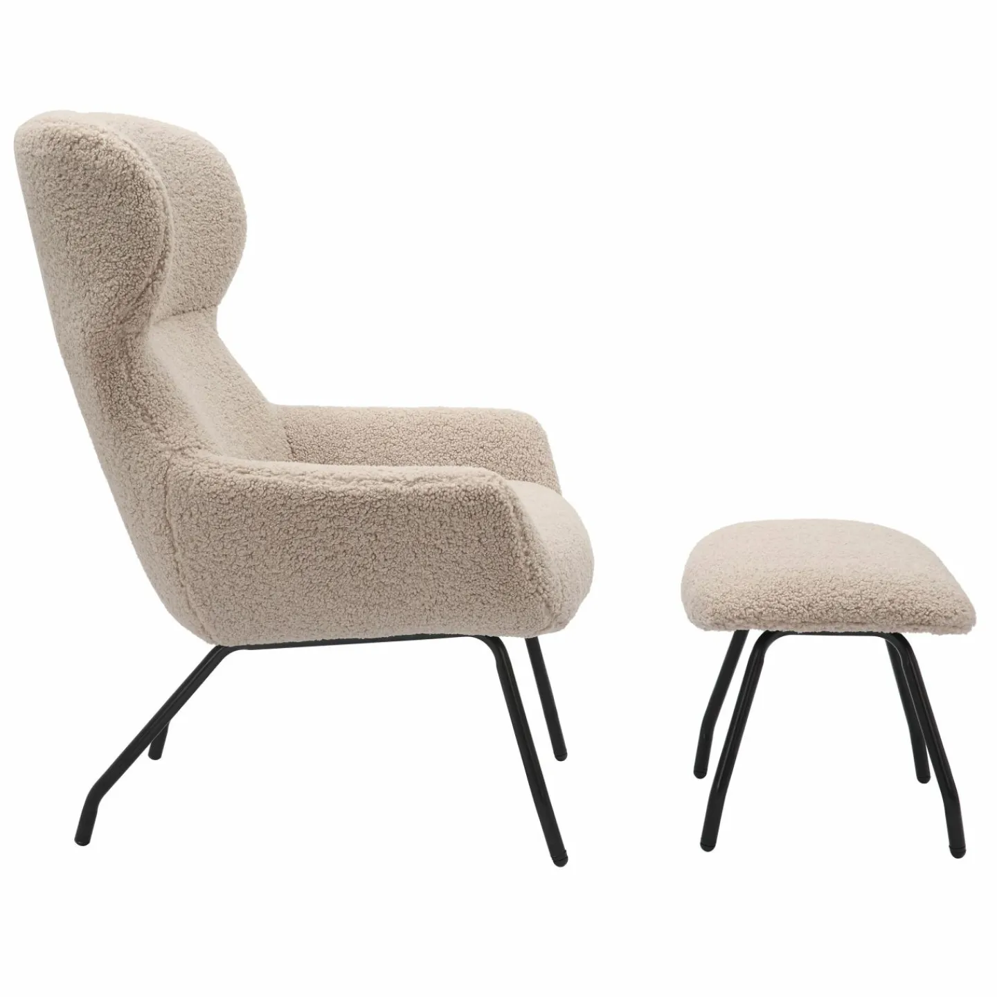 Salesfever Sessel mit Hocker 367803* Polstersessel|Ohrensessel