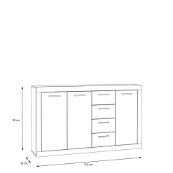 Forte Sideboard BACCIO* Kombikommoden|Sideboards