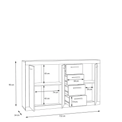 Forte Sideboard BACCIO* Kombikommoden|Sideboards
