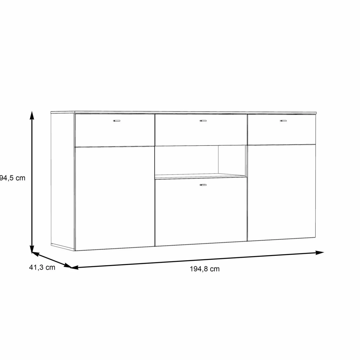Forte Sideboard COMO* Kombikommoden|Sideboards