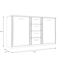 Forte Sideboard GLORIA* Kombikommoden|Sideboards