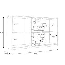 Forte Sideboard GLORIA* Kombikommoden|Sideboards