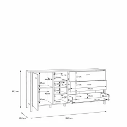 Forte Sideboard HIGH ROCK* Kombikommoden|Sideboards