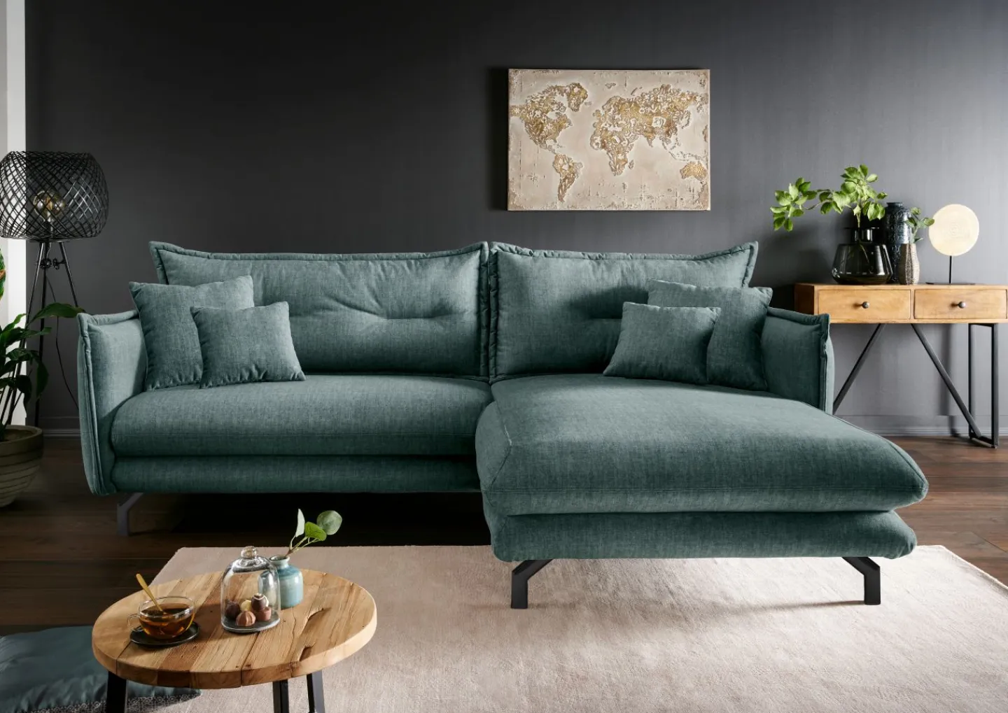 Benformato 2-Sitzer mit Recamiere LAVA* Ecksofas