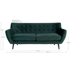 House Nordic 3-Sitzer MONTE* 3-Sitzer Sofas|Polstergarnituren