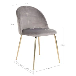 House Nordic Stühle 2er-Set GENEVE* Polsterstühle|4-Fuß-Stühle