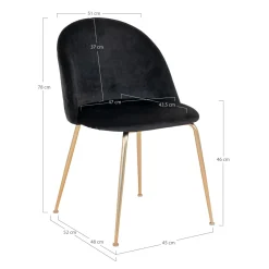 House Nordic Stühle 2er-Set GENEVE* Polsterstühle|4-Fuß-Stühle