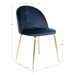 House Nordic Stühle 2er-Set GENEVE* Polsterstühle|4-Fuß-Stühle