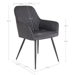 House Nordic Stühle 2er-Set HARBO* Polsterstühle|Armlehnstühle
