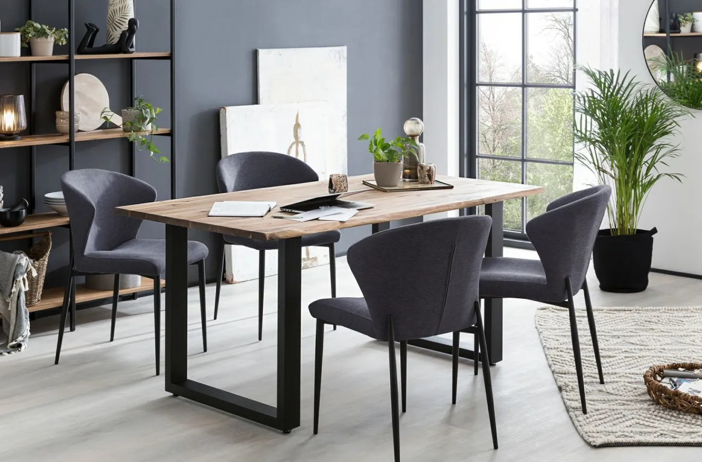 Salesfever Stühle 2er-Set LOKON* Polsterstühle|4-Fuß-Stühle