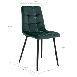 House Nordic Stühle 2er-Set MIDDELFART* Polsterstühle|4-Fuß-Stühle