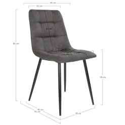 House Nordic Stühle 2er-Set MIDDELFART* Polsterstühle|4-Fuß-Stühle