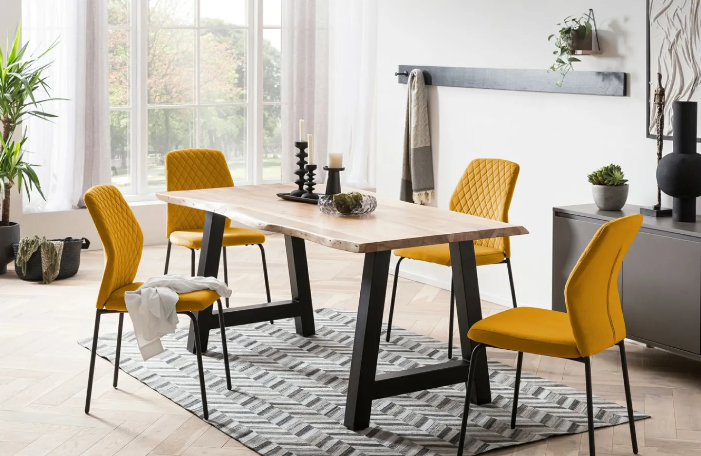 Salesfever Stühle 2er-Set MUNDUK* Polsterstühle|4-Fuß-Stühle