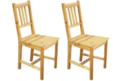 Möbilia Stühle 2er-Set PALISEUL* Holzstühle|4-Fuß-Stühle