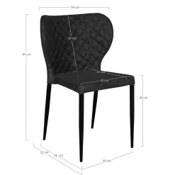 House Nordic Stühle 4er-Set PISA* Polsterstühle|4-Fuß-Stühle