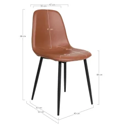 House Nordic Stühle 2er-Set STOCKHOLM* Polsterstühle|4-Fuß-Stühle