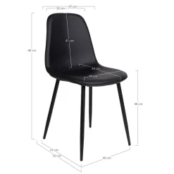 House Nordic Stühle 2er-Set STOCKHOLM* Polsterstühle|4-Fuß-Stühle