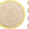 Koopman Tischset rund mit Pompoms EH* Tisch-Accessoires|Küchentextilien
