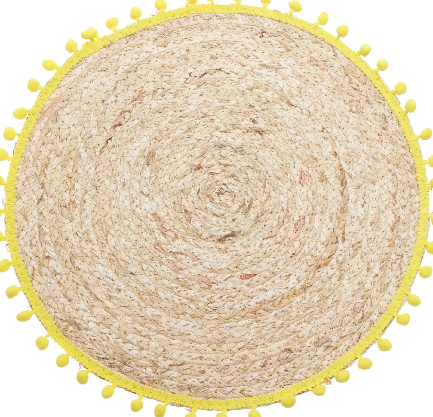 Koopman Tischset rund mit Pompoms EH* Tisch-Accessoires|Küchentextilien