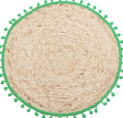 Koopman Tischset rund mit Pompoms EH* Tisch-Accessoires|Küchentextilien