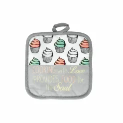 Topflappen mit Motiv 2er Set MUFFIN