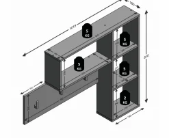 FMD Wandgarderobe KANDA* Garderobenpaneele