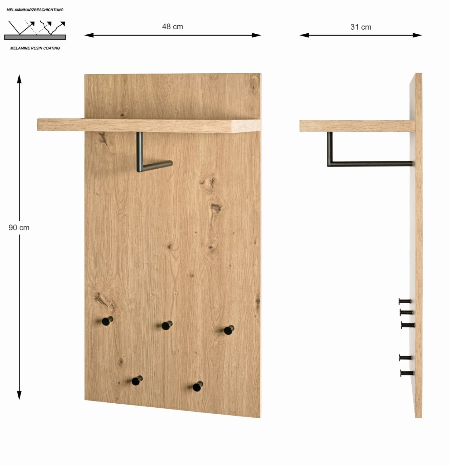 Haku Wandgarderobe PARMA 11* Garderobenpaneele