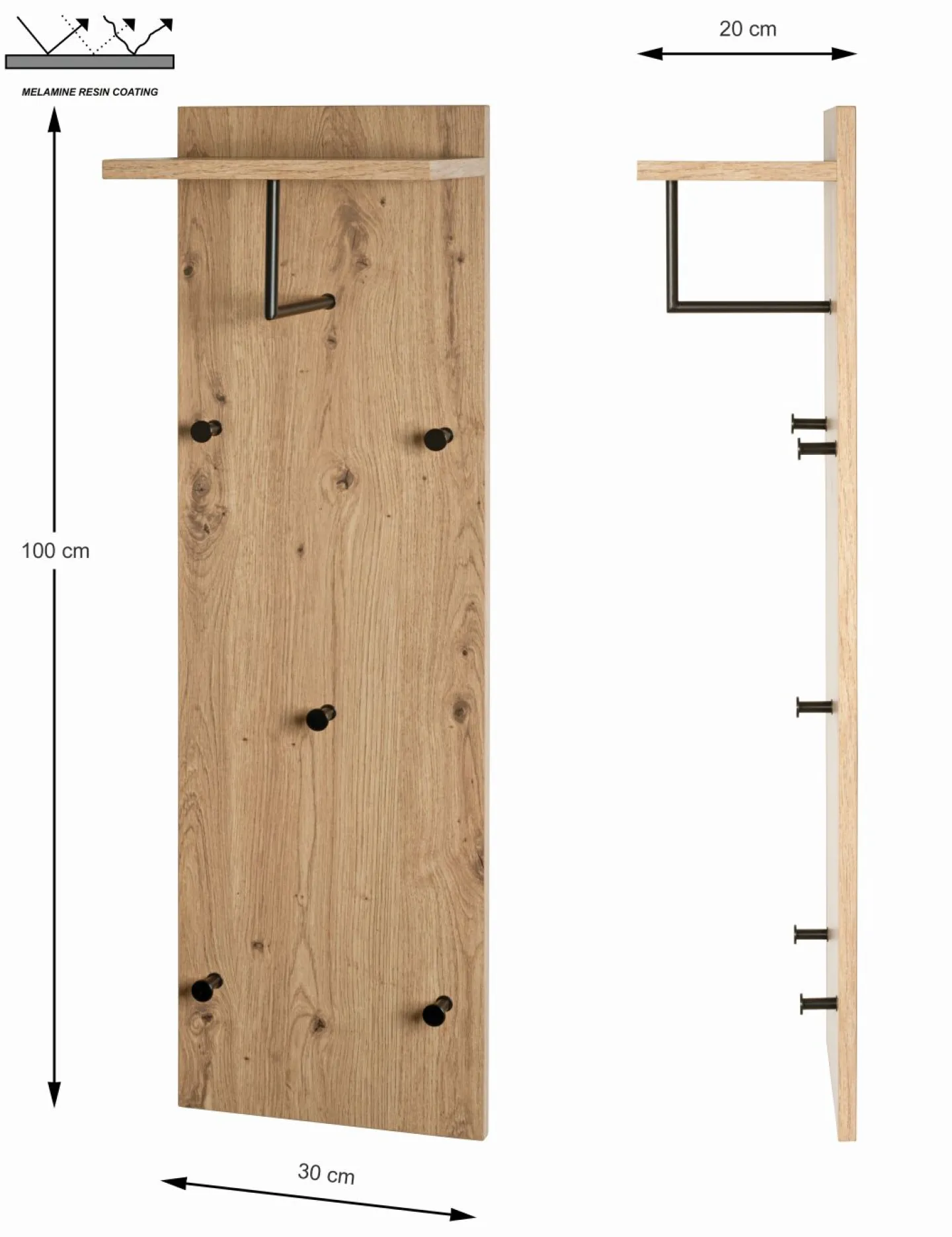 Haku Wandgarderobe PARMA 9* Garderobenpaneele