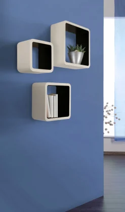 Wandregale im 3er-Set CUBO