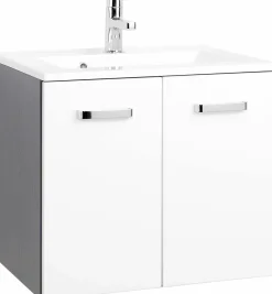 Held Waschbeckenunterschrank 60 mit Mineralgussbecken BOLOGNA* Badschränke