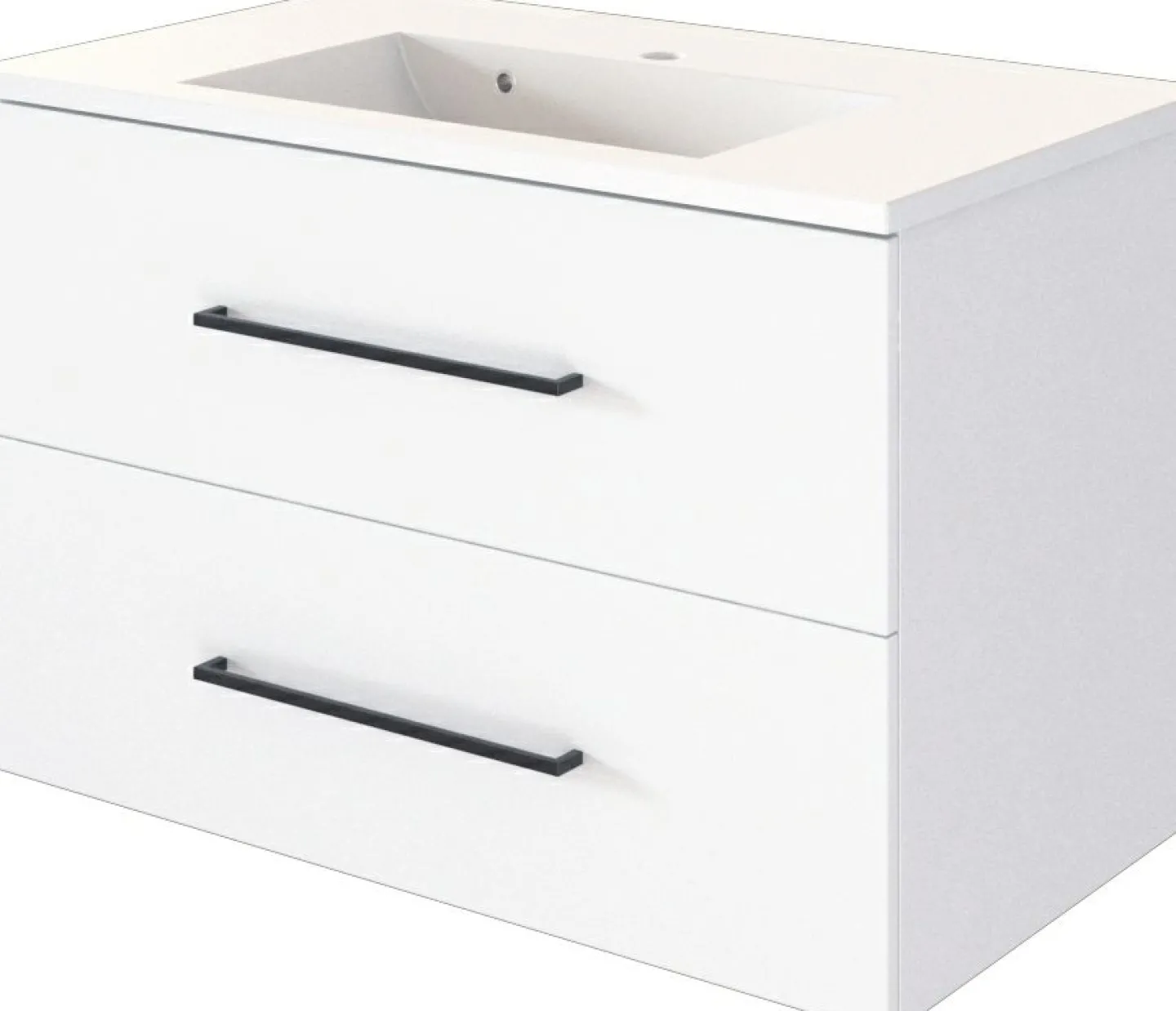 Held Waschbeckenunterschrank 80 mit Mineralgußbecken LUZERN* Badschränke