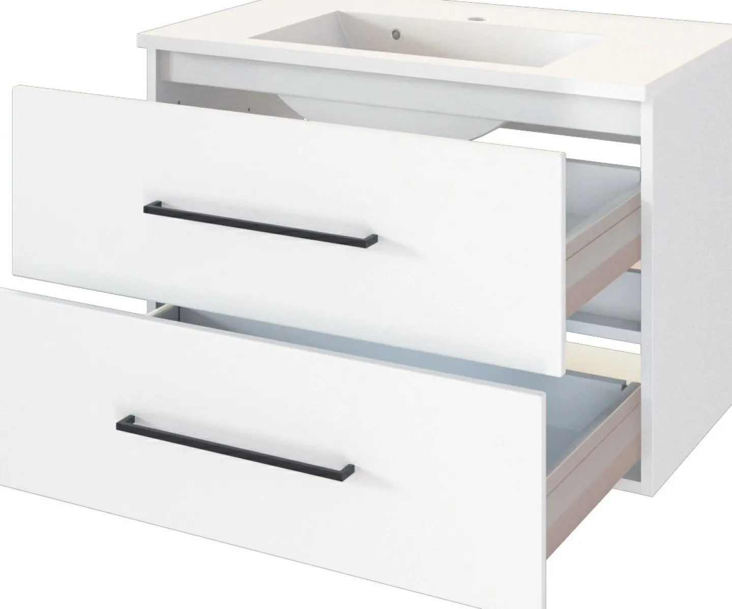 Held Waschbeckenunterschrank 80 mit Mineralgußbecken LUZERN* Badschränke
