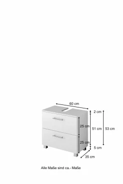 Held Waschbeckenunterschrank 60 PORTA* Badschränke|Waschbeckenunterschränke