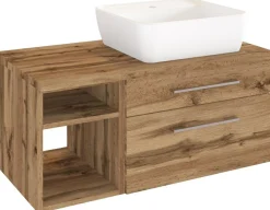 Held Waschbeckenunterschrank 90 mit Aufsatzbecken rechts DAVOS* Badschränke