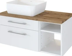 Held Waschbeckenunterschrank 90 mit Aufsatzbecken links DAVOS* Badschränke