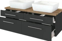 Waschbeckenunterschrank 120 mit Aufsatzbecken DAVOS