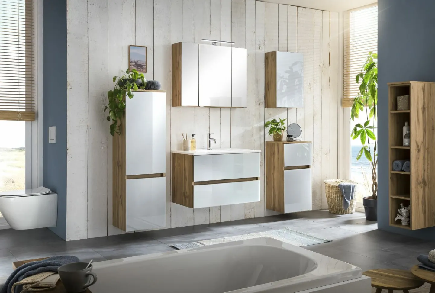 Held Waschbeckenunterschrank mit Waschbecken HELSINKI* Badschränke