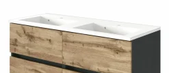 Waschbeckenunterschrank mit Doppelwaschbecken LUCCA