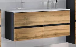 Waschbeckenunterschrank mit Doppelwaschbecken LUCCA
