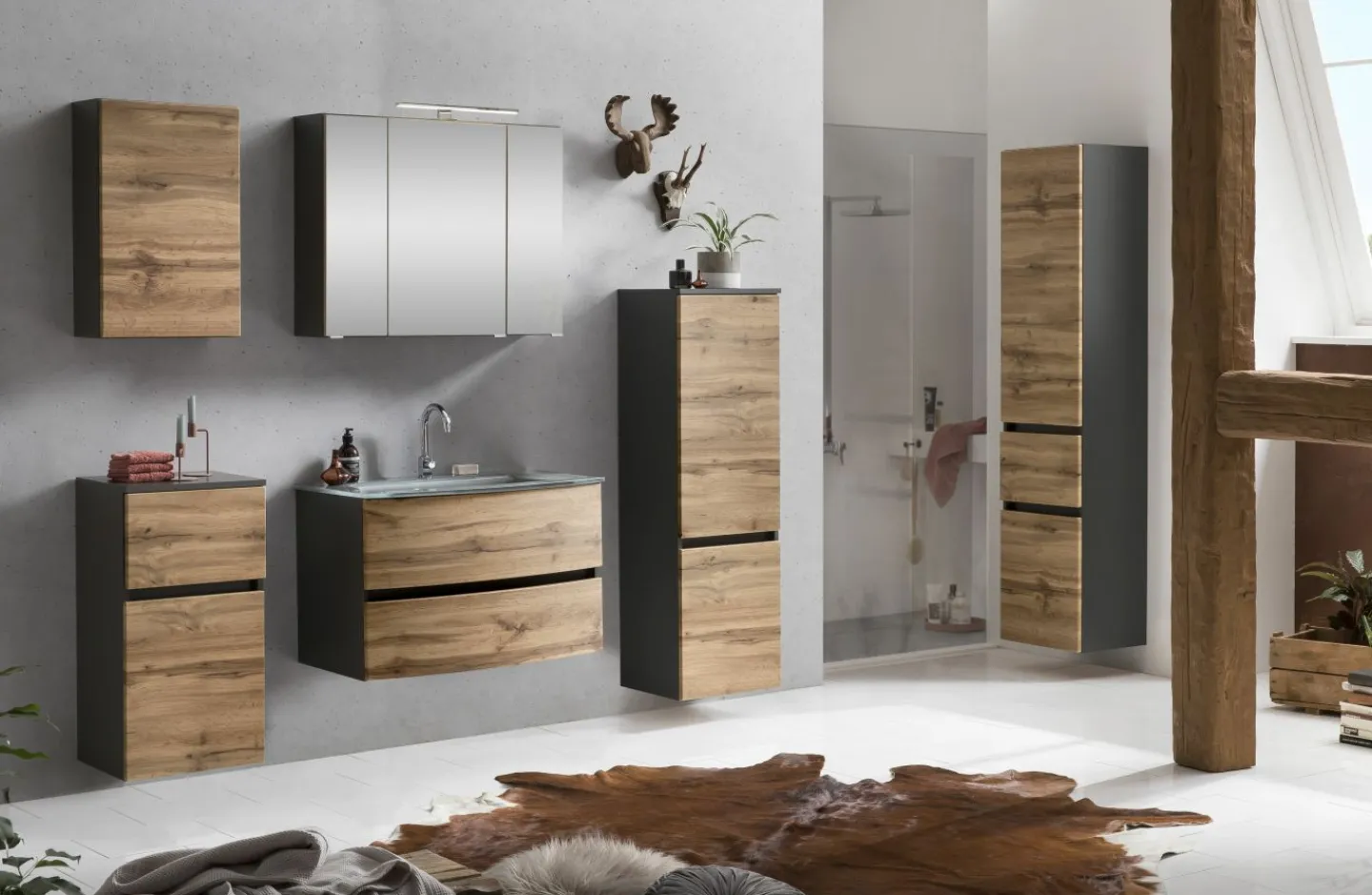 Held Waschbeckenunterschrank mit Waschbecken KOPENHAGEN* Badschränke
