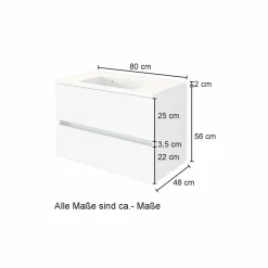Held Waschbeckenunterschrank mit Waschbecken HELSINKI* Badschränke