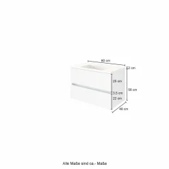 Held Waschbeckenunterschrank mit Waschbecken LUCCA* Badschränke