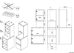 Parisot Waschmaschinenumbauschränke-Set LAUNDRY 2* Badschränke|Waschmaschinenschränke
